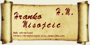 Hranko Misojčić vizit kartica
